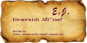 Ehrenreich József névjegykártya